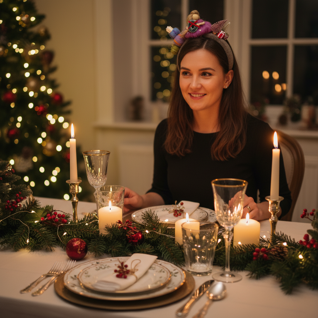 Handcrafted Felted Christmas Fairy Headband – Mulberry Magic Fairy