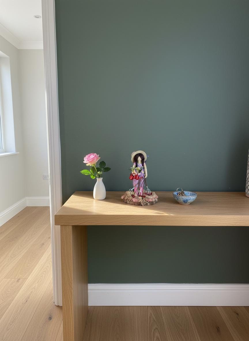 Charming British Handmade Needle Felted Gardener Figurine - Whimsical Home & Garden Decor Gift