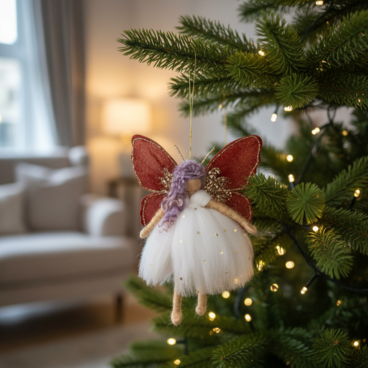 Handcrafted Lavender Twilight Fairy Ornament