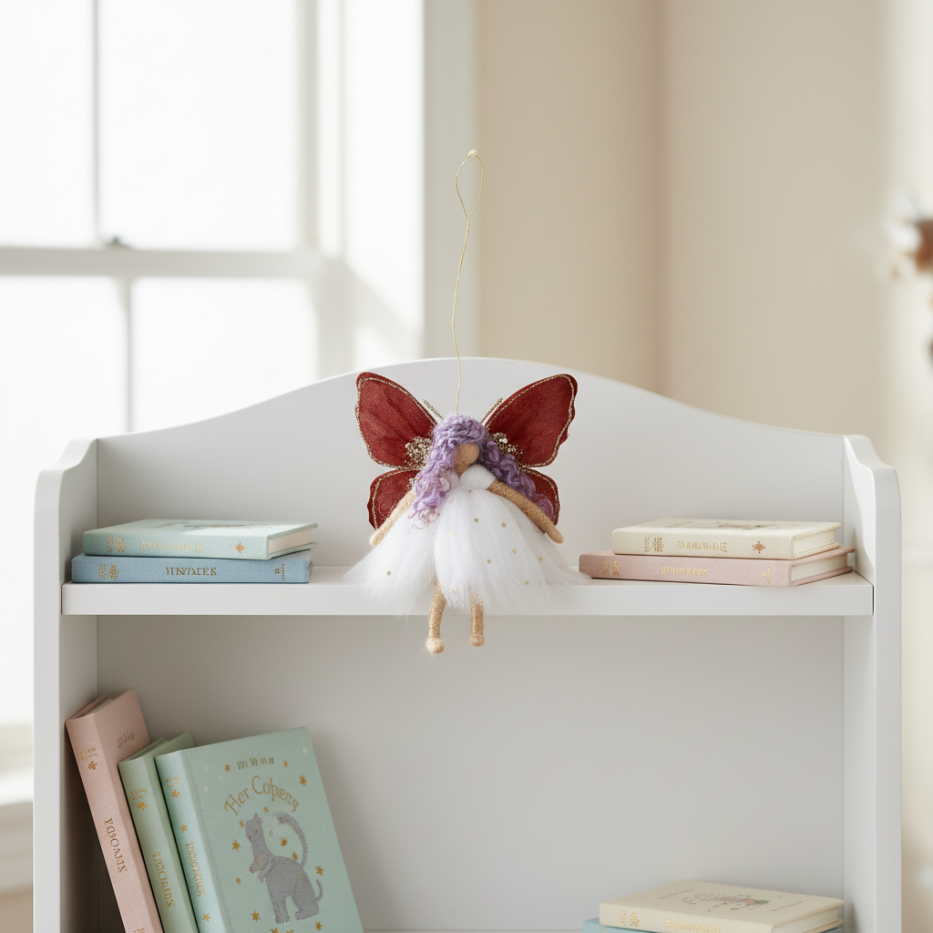 Handcrafted Golden Meadow Fairy Ornament