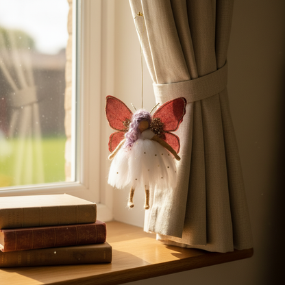 Handcrafted Golden Meadow Fairy Ornament