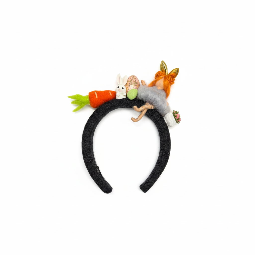 Handmade Easter Bunny and Fairy Headband - Whimsical Spring Hair Accessory for Kids and Adults