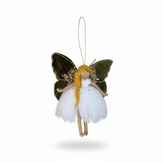 Handcrafted Golden Meadow Fairy Ornament