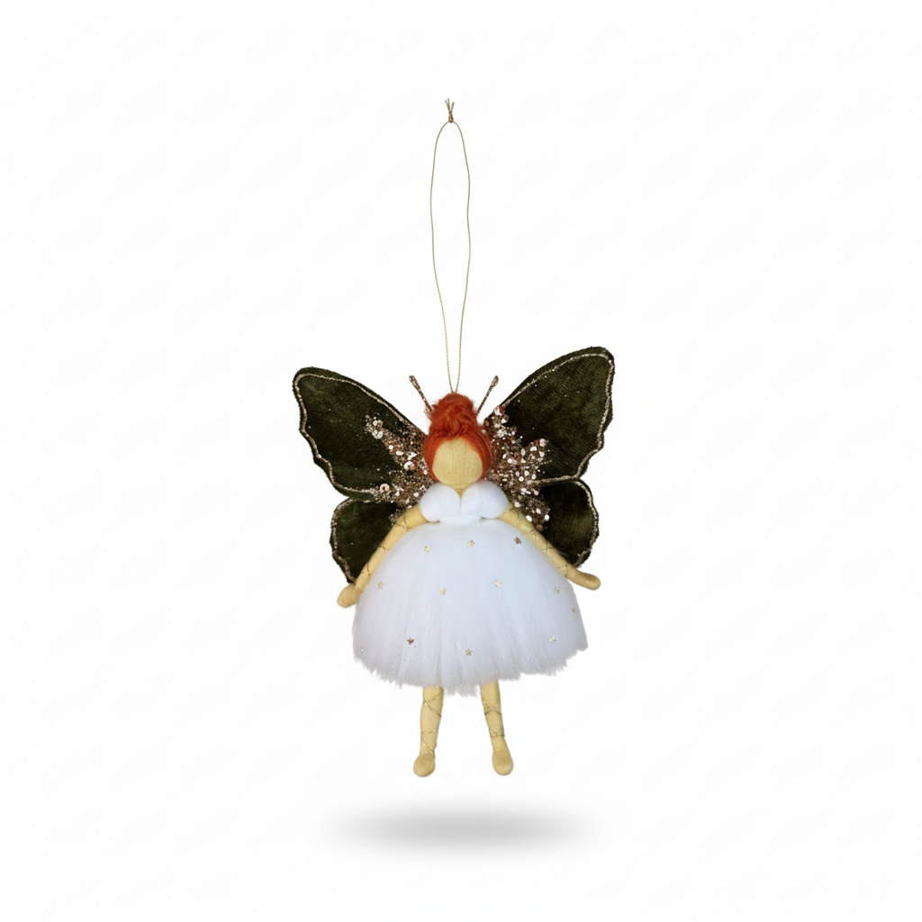 Handcrafted Golden Meadow Fairy Ornament