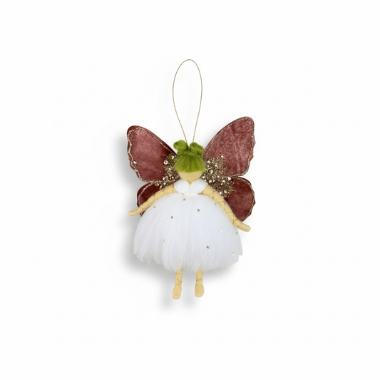 Handcrafted Rosewood Garden Fairy Ornament