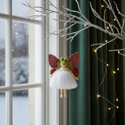 Handcrafted Golden Meadow Fairy Ornament