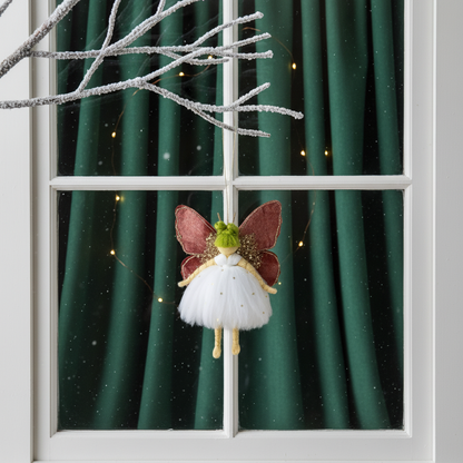 Handcrafted Golden Meadow Fairy Ornament