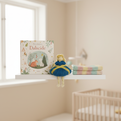 Nordic Winter Fairy – Handcrafted Ornament in Blue and Gold - St Albans Edition