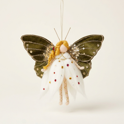 Velvet Butterfly Fairy Hanging Ornament
