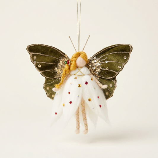 Velvet Butterfly Fairy Hanging Ornament