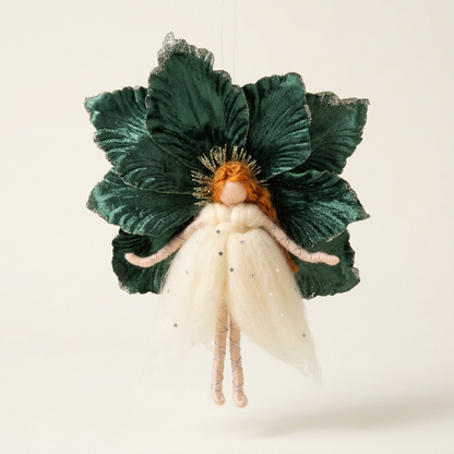 Limited Edition - Handcrafted Emerald Blossom Fairy Hanging Ornament