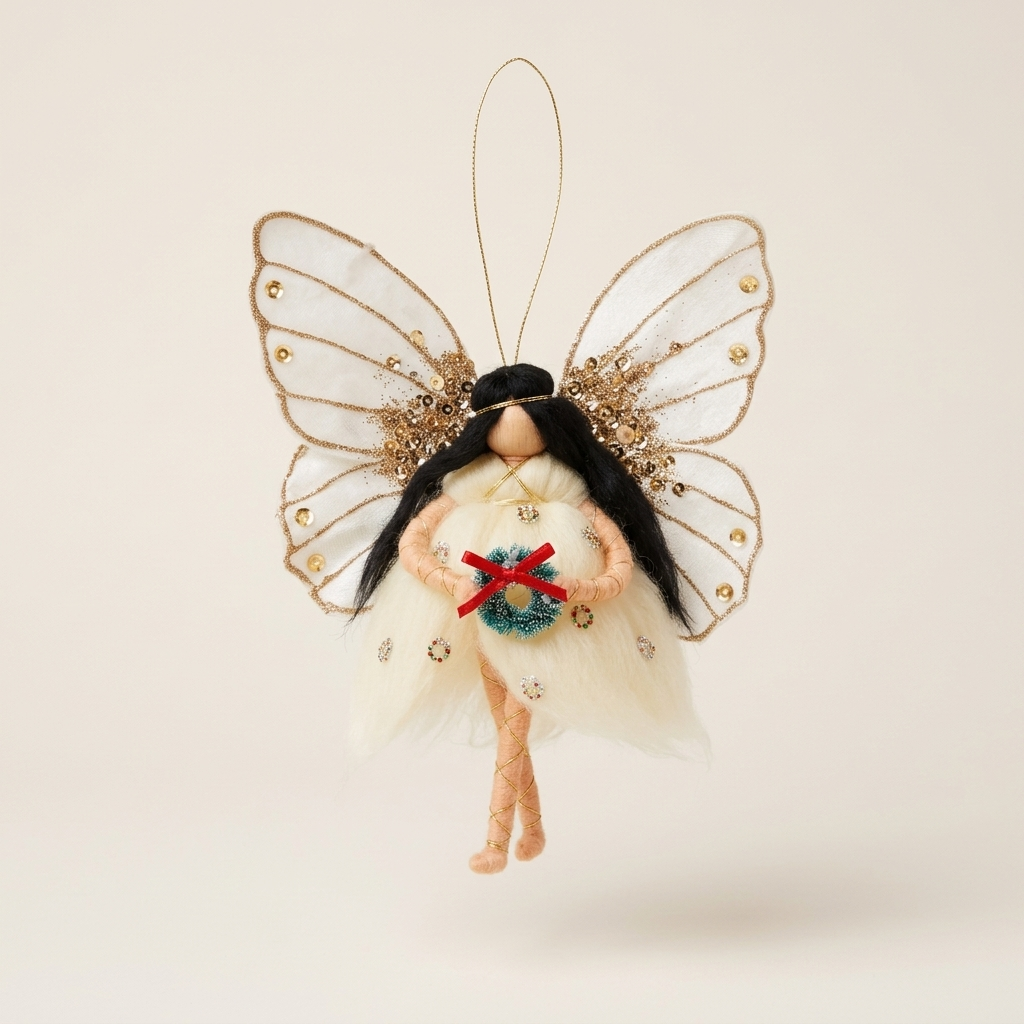 Handcrafted Holiday Fairy Hanging Ornament
